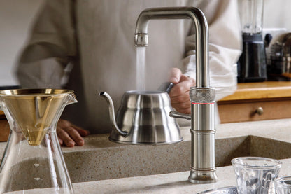 Quooker Classic Fusion square boiling water tap in stainless steel
