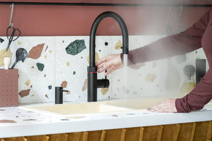 Quooker Flex round boiling water tap in black