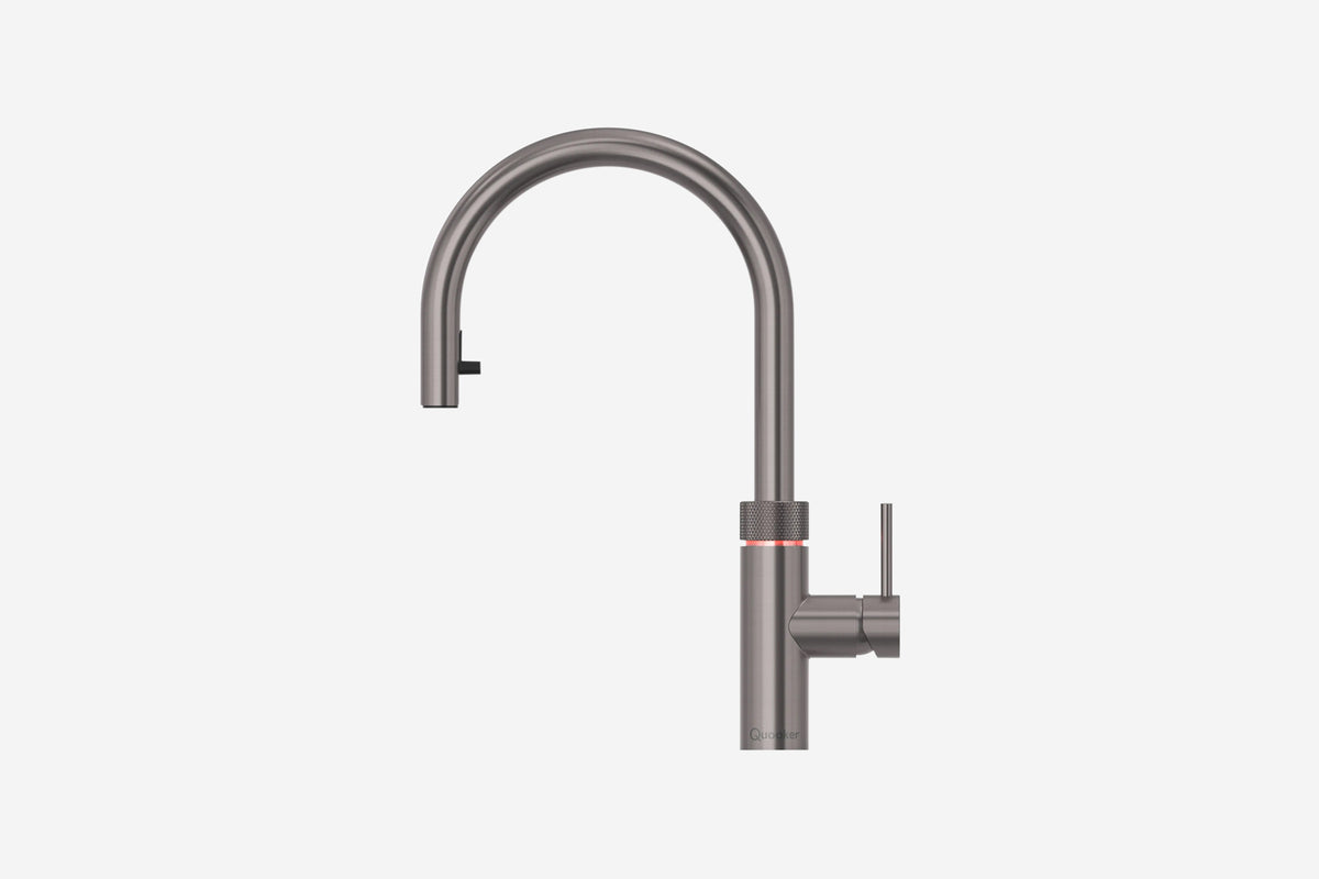 Quooker Flex round boiling water tap in gunmetal