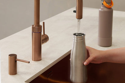 Quooker Flex round boiling water tap in rose copper