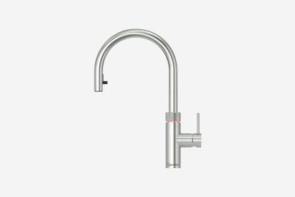 Quooker Flex round boiling water tap in stainless steel