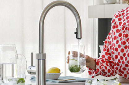 Quooker Flex round boiling water tap in stainless steel