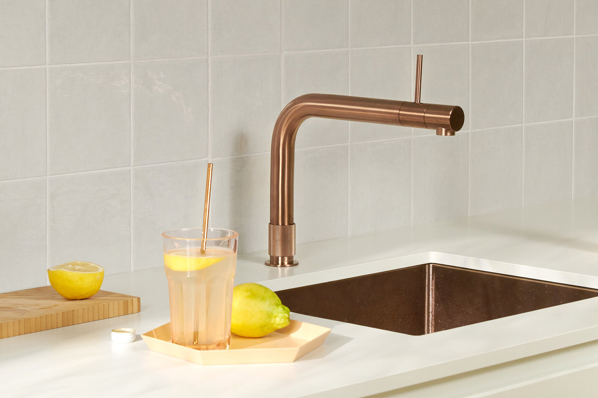 Quooker Front boiling water tap in rose copper