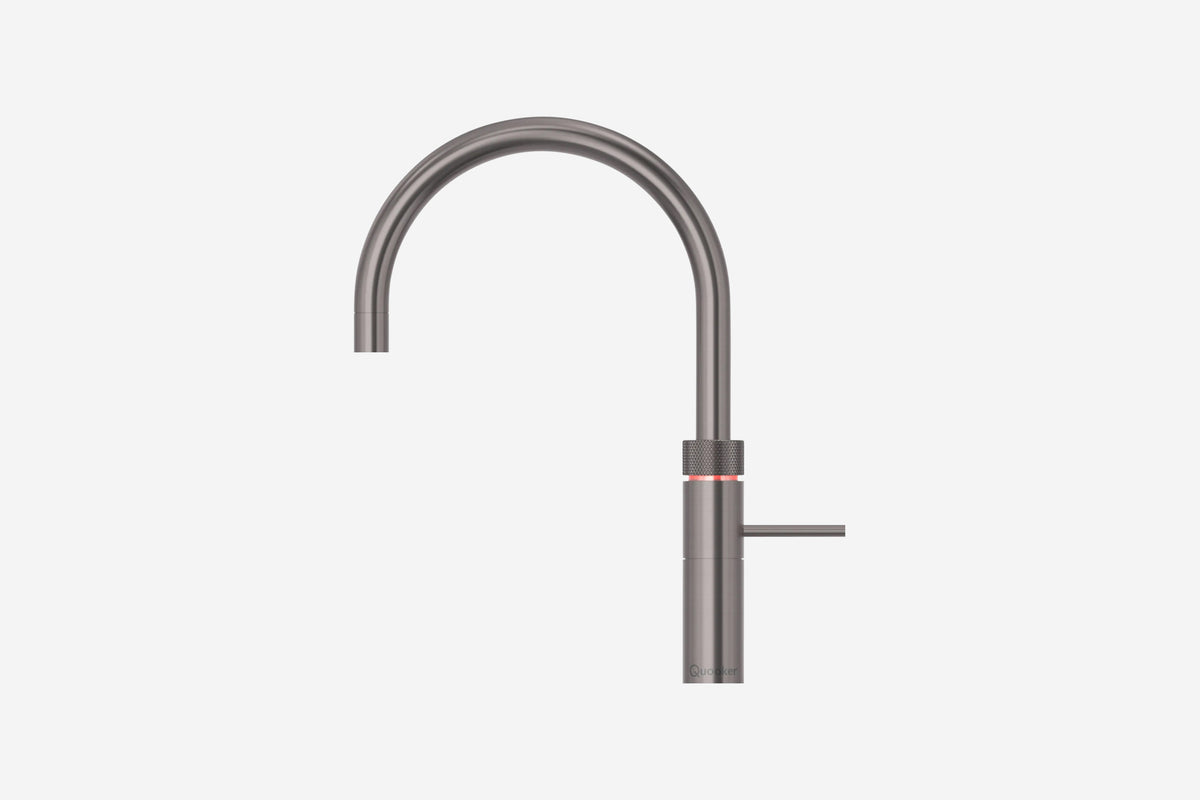 Quooker Fusion round boiling water tap in gunmetal