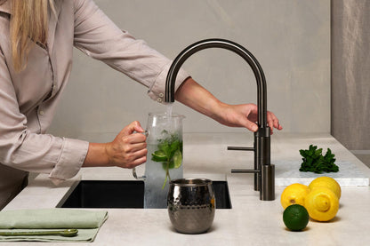 Quooker Fusion round boiling water tap in gunmetal