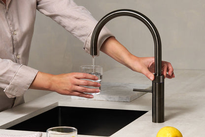 Quooker Fusion round boiling water tap in gunmetal