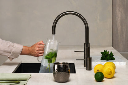 Quooker Fusion round boiling water tap in gunmetal