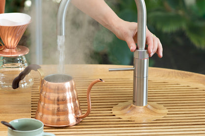 Quooker Fusion round boiling water tap in stainless steel