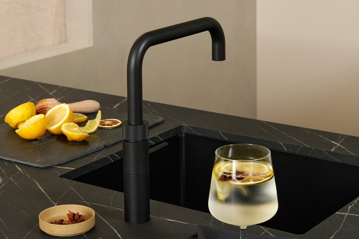 Quooker Fusion square boiling water tap in black