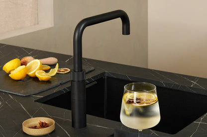 Quooker Fusion square boiling water tap in black