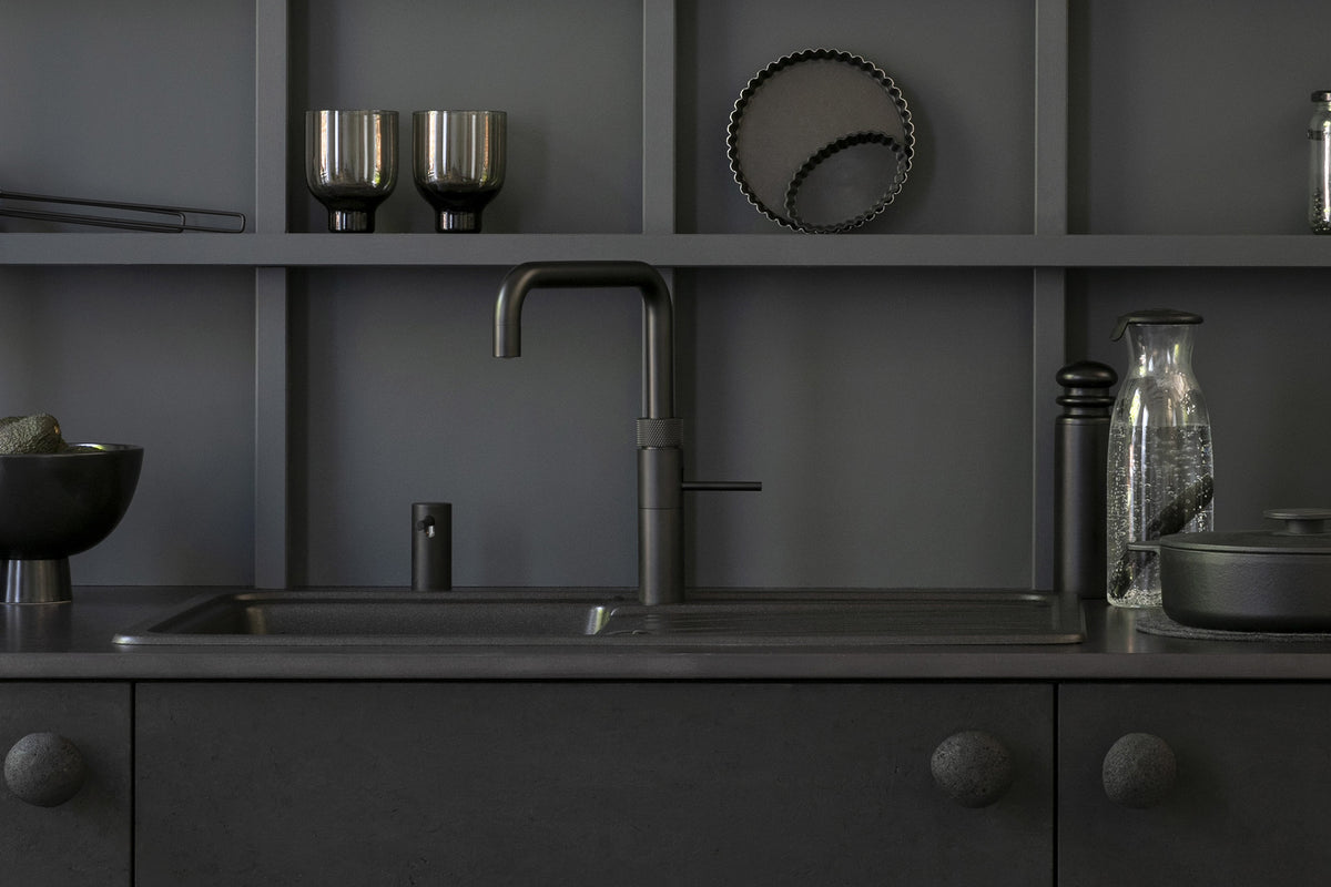 Quooker Fusion square boiling water tap in black