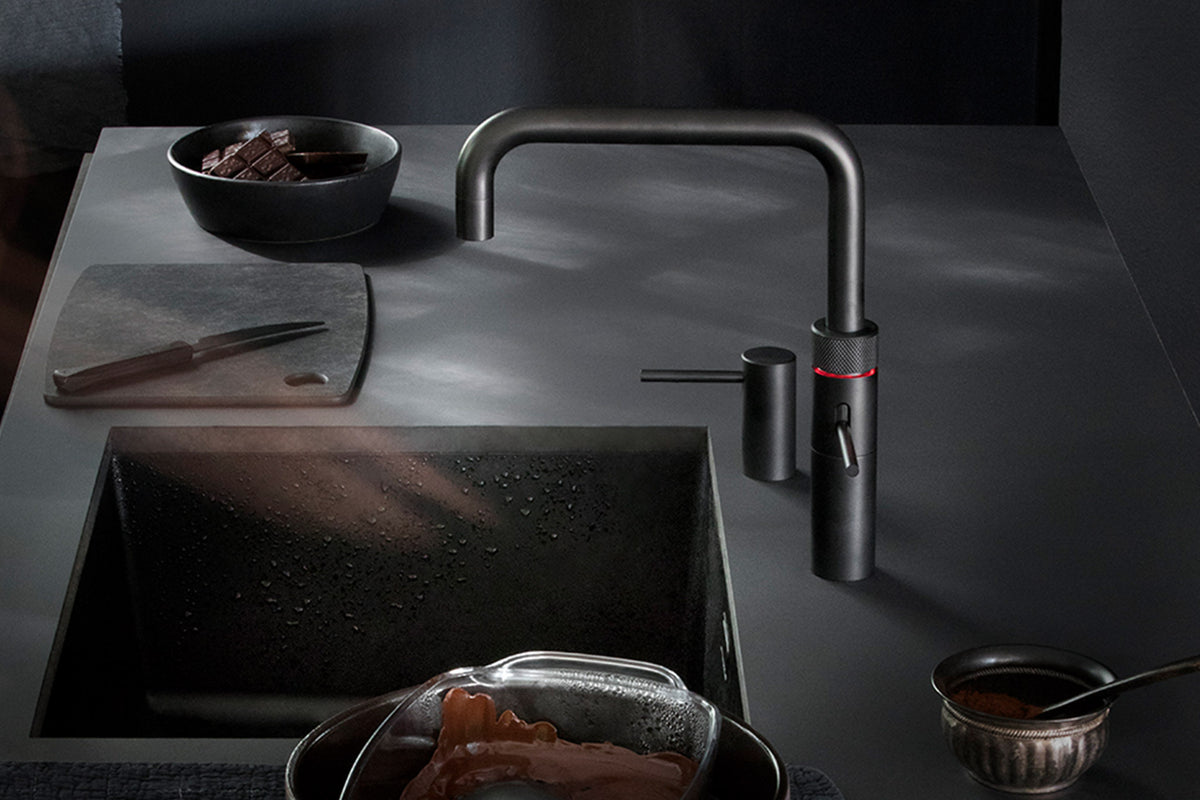 Quooker Fusion square boiling water tap in black