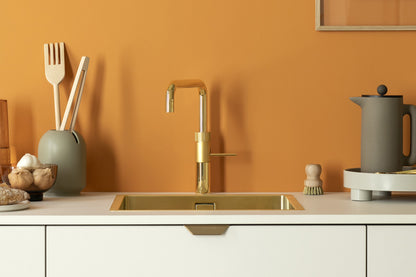 Quooker Fusion square boiling water tap in gold