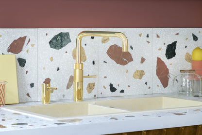 Quooker Fusion square boiling water tap in gold