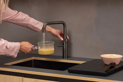 Quooker Fusion square boiling water tap in gunmetal