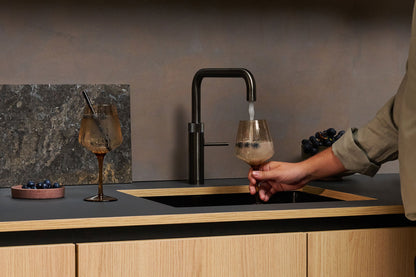 Quooker Fusion square boiling water tap in gunmetal
