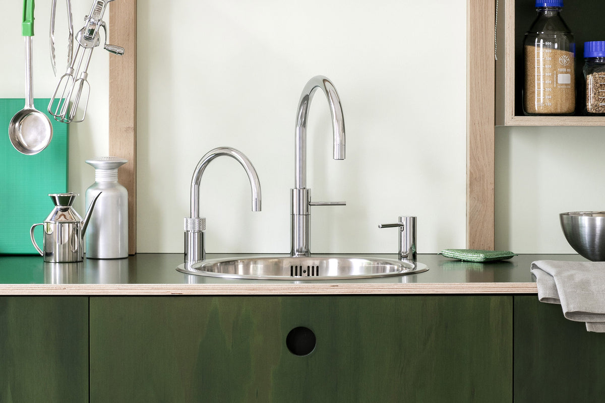Quooker Nordic round mixer tap in chrome