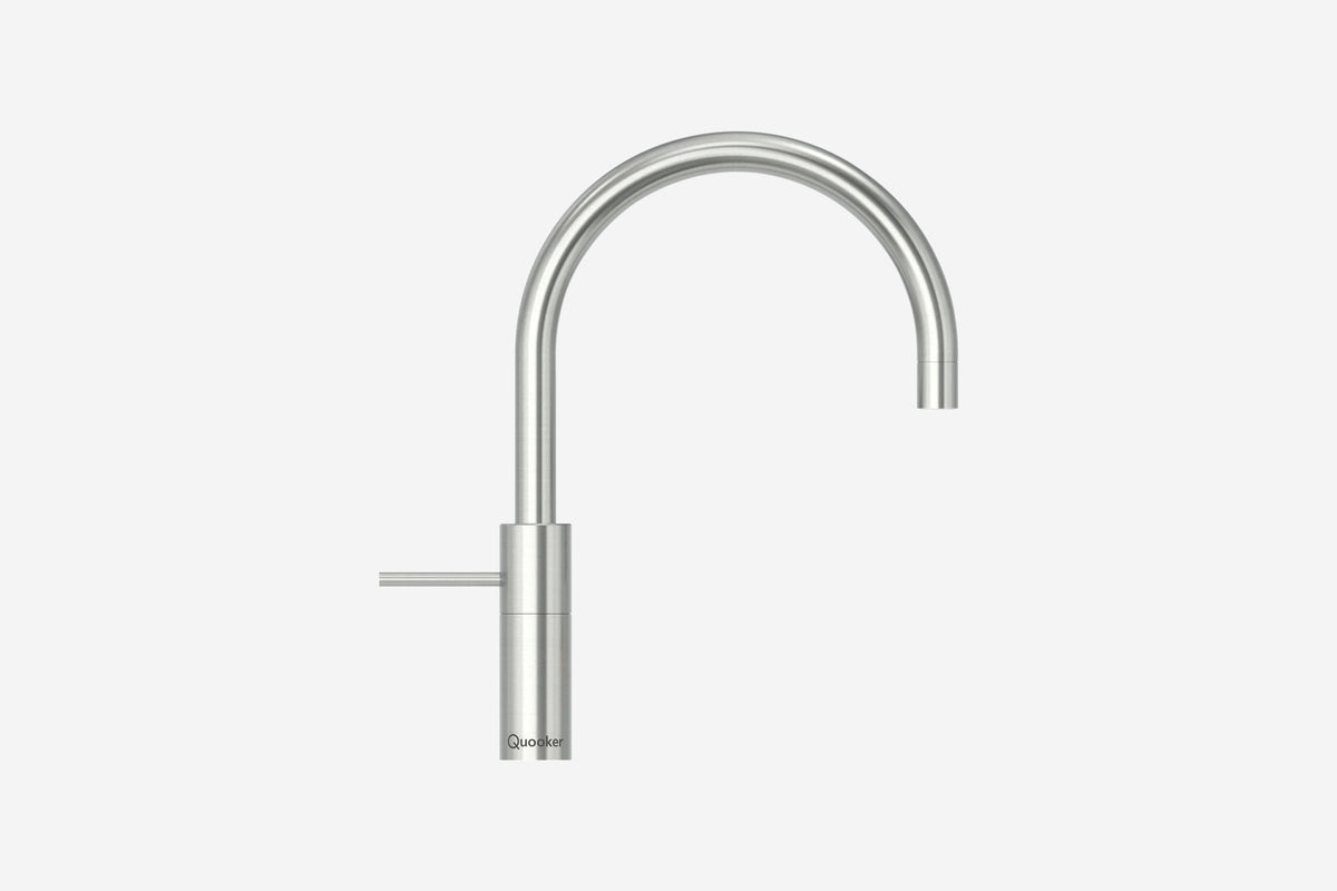 Quooker Nordic round mixer tap in stainless steel
