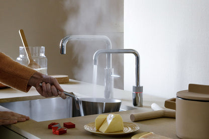 Quooker Nordic square mixer tap in chrome