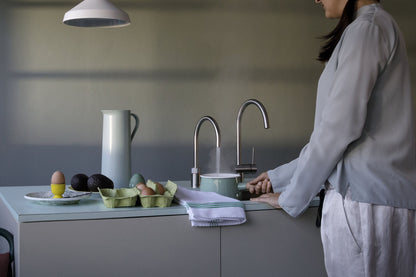 Quooker Nordic round boiling water tap in stainless steel