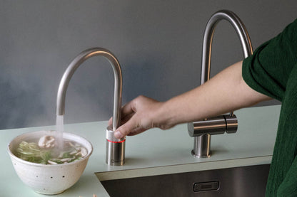 Quooker Nordic round boiling water tap in stainless steel