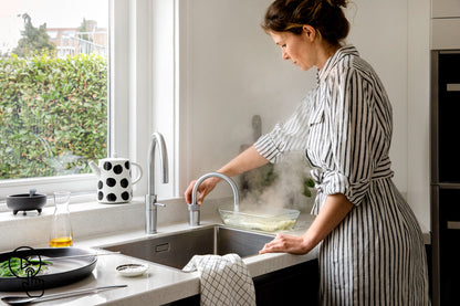 Quooker Nordic round boiling water tap in stainless steel