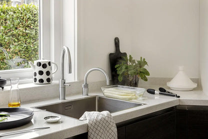 Quooker Nordic round boiling water tap in stainless steel