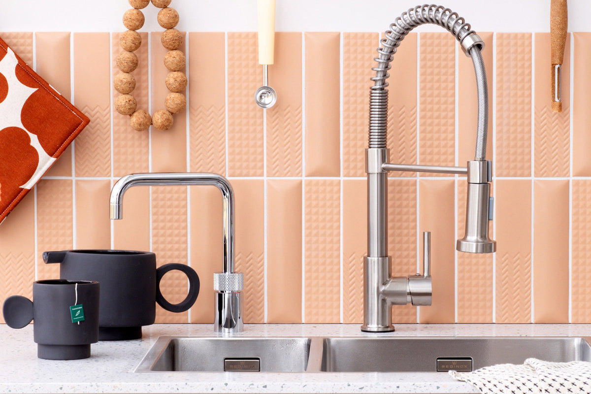 Quooker Nordic square boiling water tap in chrome
