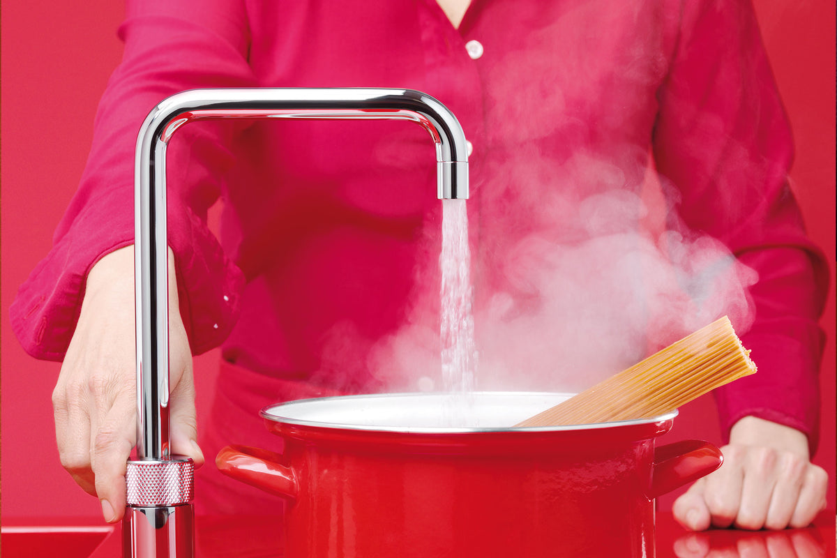 Quooker Nordic square boiling water tap in chrome