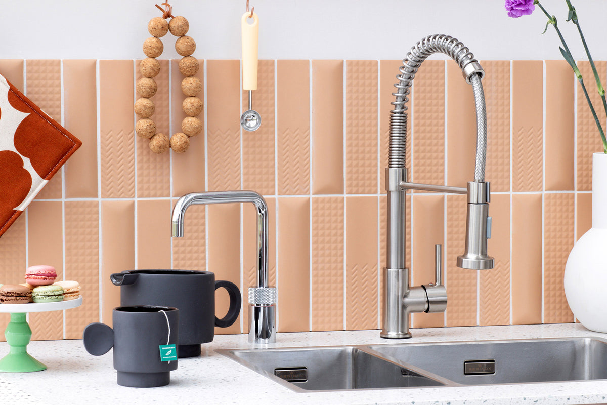 Quooker Nordic square boiling water tap in chrome