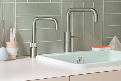 Quooker Nordic square boiling water tap in stainless steel