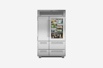 Sub-Zero Professional 122 cm fridge-freezer with glass door