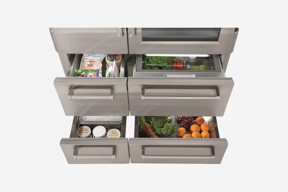 Sub-Zero Professional 122 cm fridge-freezer with glass door