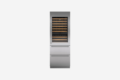 Sub-Zero Designer 76 cm column wine storage with fridge drawers