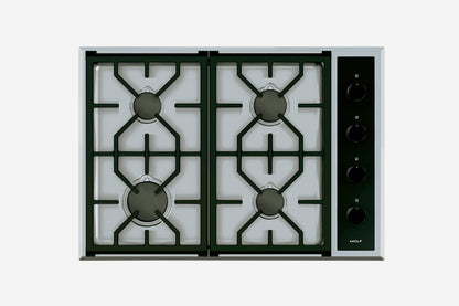 Wolf Transitional 76 cm 4 burner gas hob