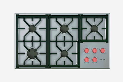 Wolf Professional 91 cm 5 burner gas hob
