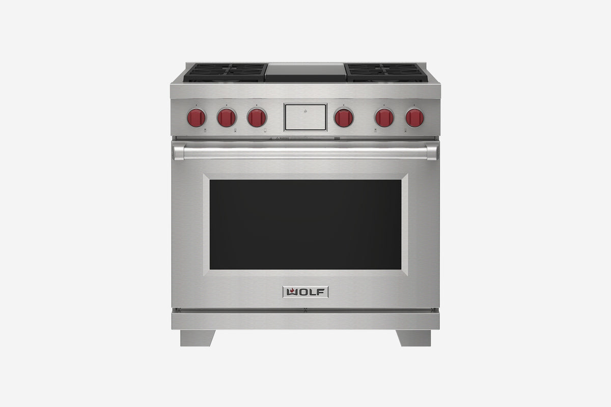 Wolf Dual Fuel 91 cm 6 burner range cooker