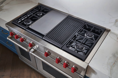 Wolf Dual Fuel 122 cm 4 burner, chargrill & Teppanyaki range cooker