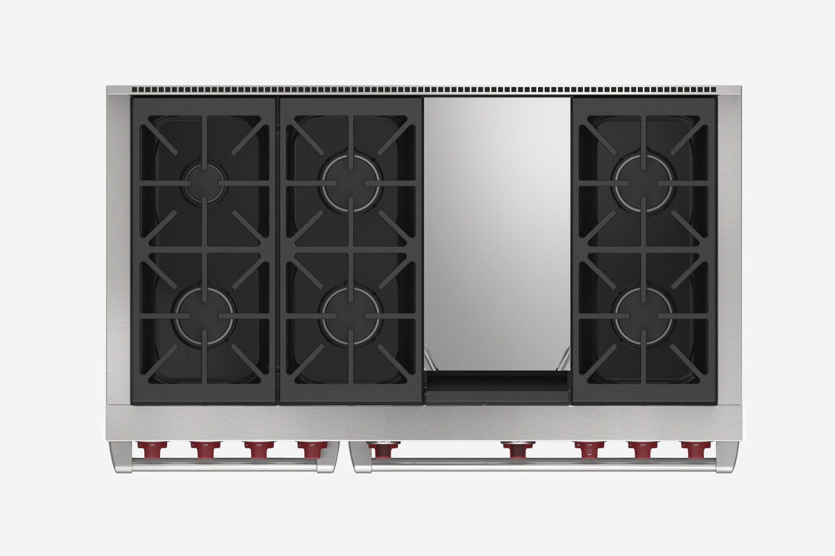 Wolf Dual Fuel 122 cm 6 burner & Teppanyaki range cooker
