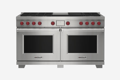 Wolf Dual Fuel 122 cm 6 burner, chargrill & Teppanyaki range cooker
