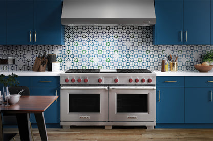 Wolf Dual Fuel 122 cm 6 burner, chargrill & Teppanyaki range cooker