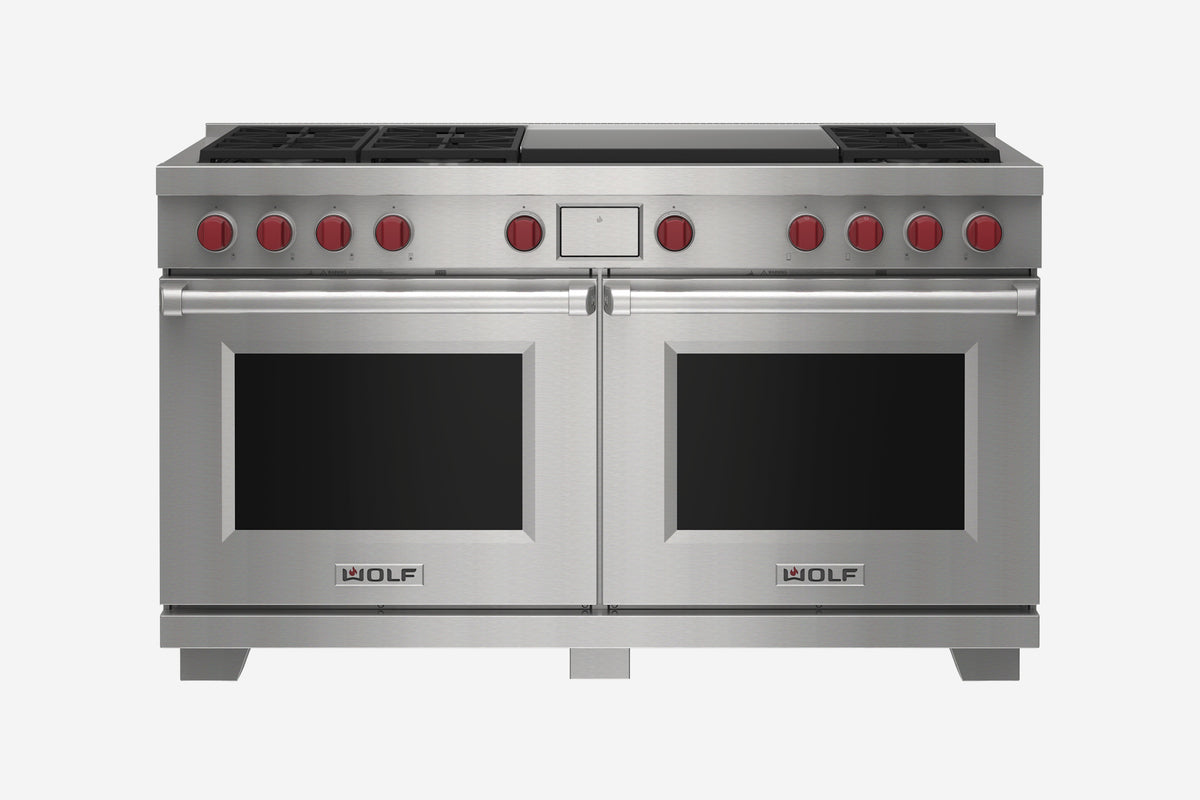 Wolf Dual Fuel 122 cm 6 burner & infrared dual Teppanyaki range cooker