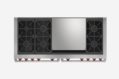 Wolf Dual Fuel 122 cm 6 burner & infrared dual Teppanyaki range cooker