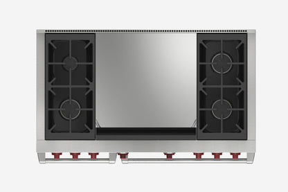 Wolf Dual Fuel 122 cm 4 burner & double Teppanyaki range cooker