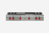 Wolf 122 cm 4 burner, teppanyaki & chargrill rangetop