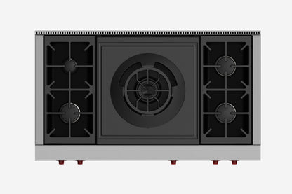 Wolf 122 cm 4 burner and wok rangetop